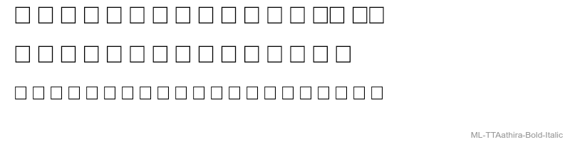 Ml Ttaathira Bold Italic preview